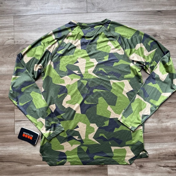 BASS OUTDOOR Men's Athletic Knit Long Sleeve Tee BCool Woodbn Camo Sz S New - Picture 8 of 10